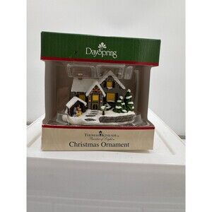 Rare DaySpring Thomas Kinkade Painter of Light Christmas House Ornament 2011 New